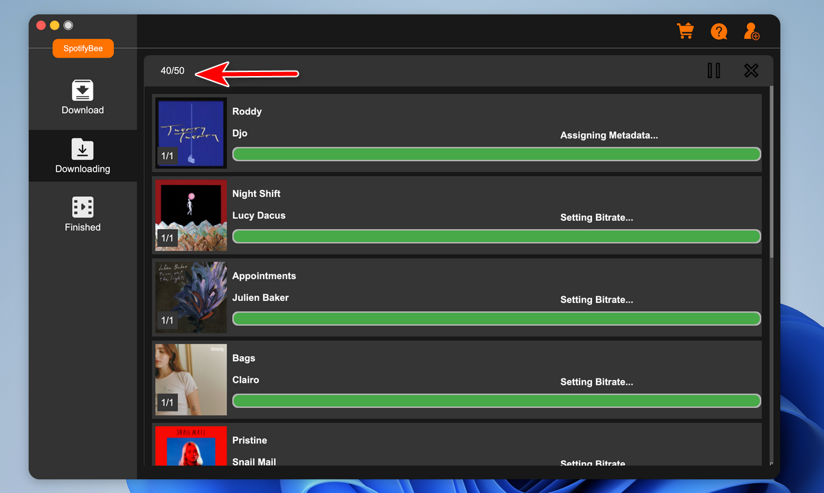 set output settings